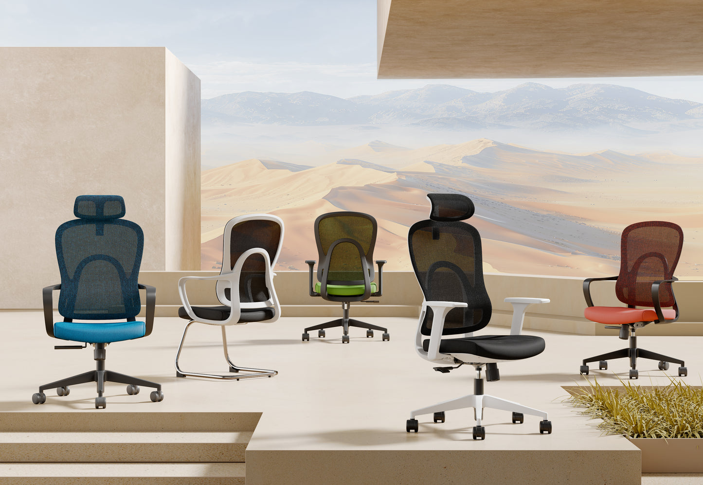 645A-C U型舒背椅