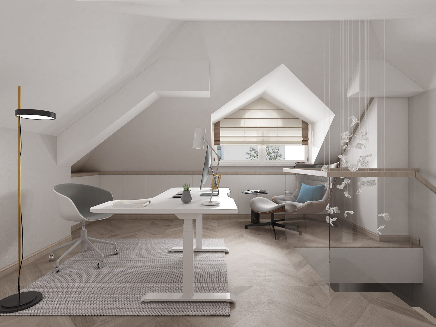 FS-E5 Dual-Motor 3-stage Standing Desk Frame 升降腳架